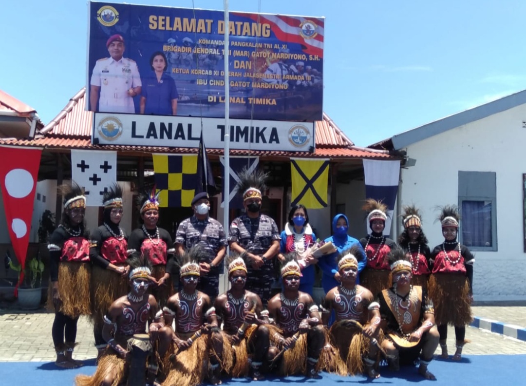 Danlantamal XI Merauke, Brigjen TNI (Mar)Gatot Mardiyono Kunjungi Lanal Timika