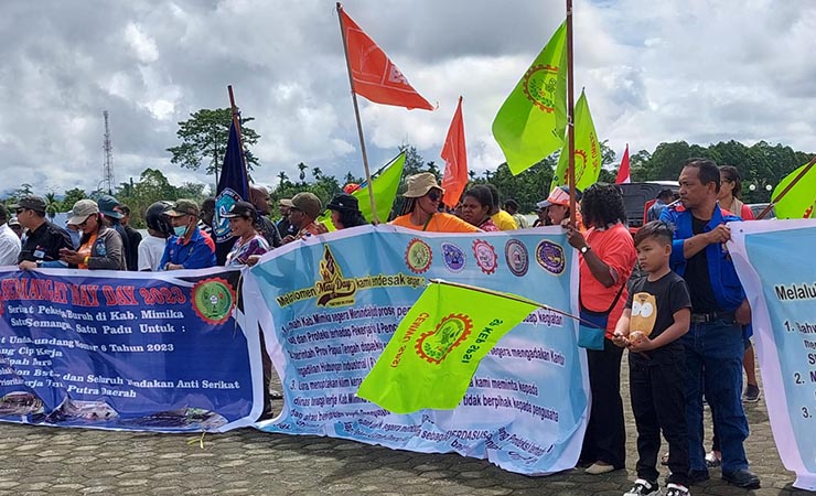 Buruh Serukan Perda Proteksi Terhadap Kegiatan Usaha dan Pekerja di Papua Tengah
